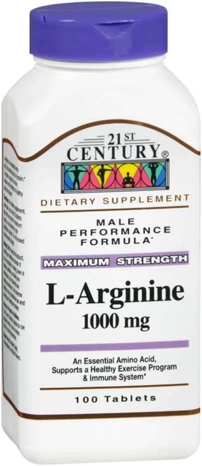 ال-آرژنین 21st Century، 1000 میلی گرم، 100 قرص