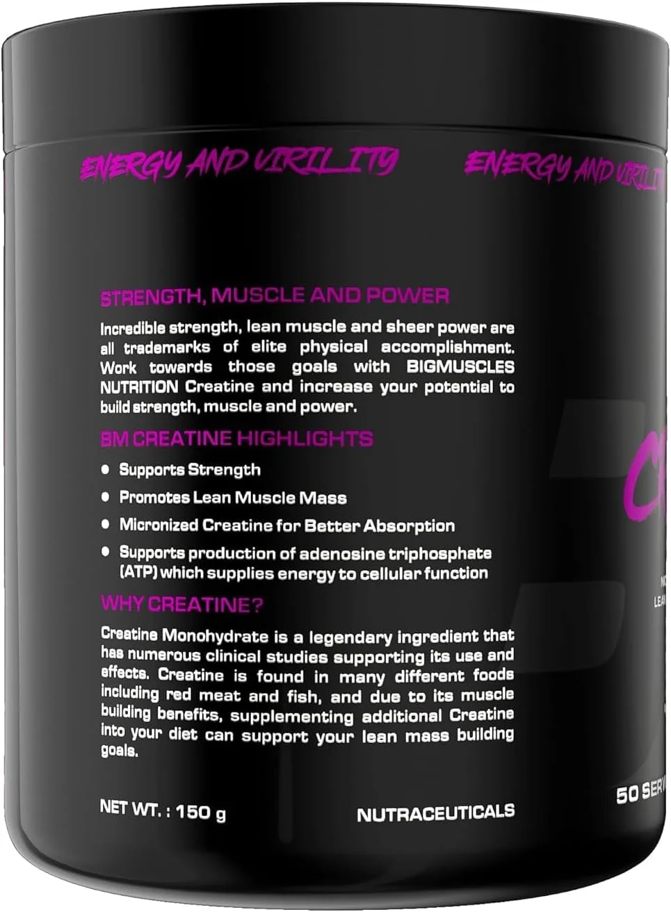 پودر ال-آرژنین PMP بیگ ماسلز نوتریشن برای بزرگسالان [30 سروینگ، بلوبری] 3000 میلی گرم | آمینو اسید عضله ساز | افزایش قدرت و استقامت | کاهش خستگی | افزایش سطح انرژی | قبل از تمرین، 90 گرم