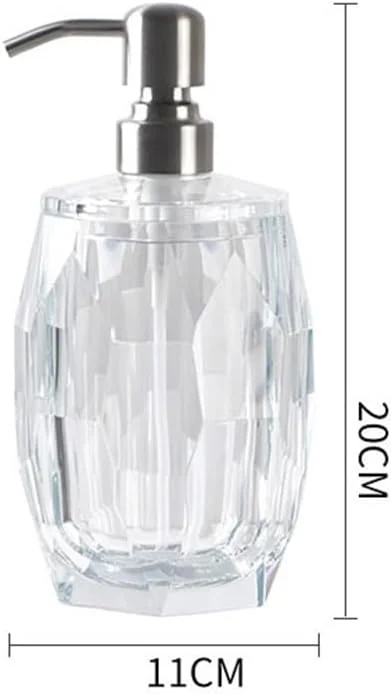 جا مایع دستشویی لوکس کریستالی، جا مایع لوسیون بدن با کیفیت بالا، جا شامپو، بطری خالی فشاری، جا مایع دستشویی