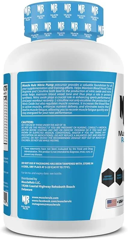 پمپ نیتریکس Muscle Rulz - افزایش اکسید نیتریک، تقویت پمپ عضلانی، استقامت و ریکاوری 30 سروینگ پمپ نیتریکس Muscle Rulz - افزایش اکسید نیتریک، تقویت پمپ عضلانی، استقامت و ریکاوری 30 سروینگ