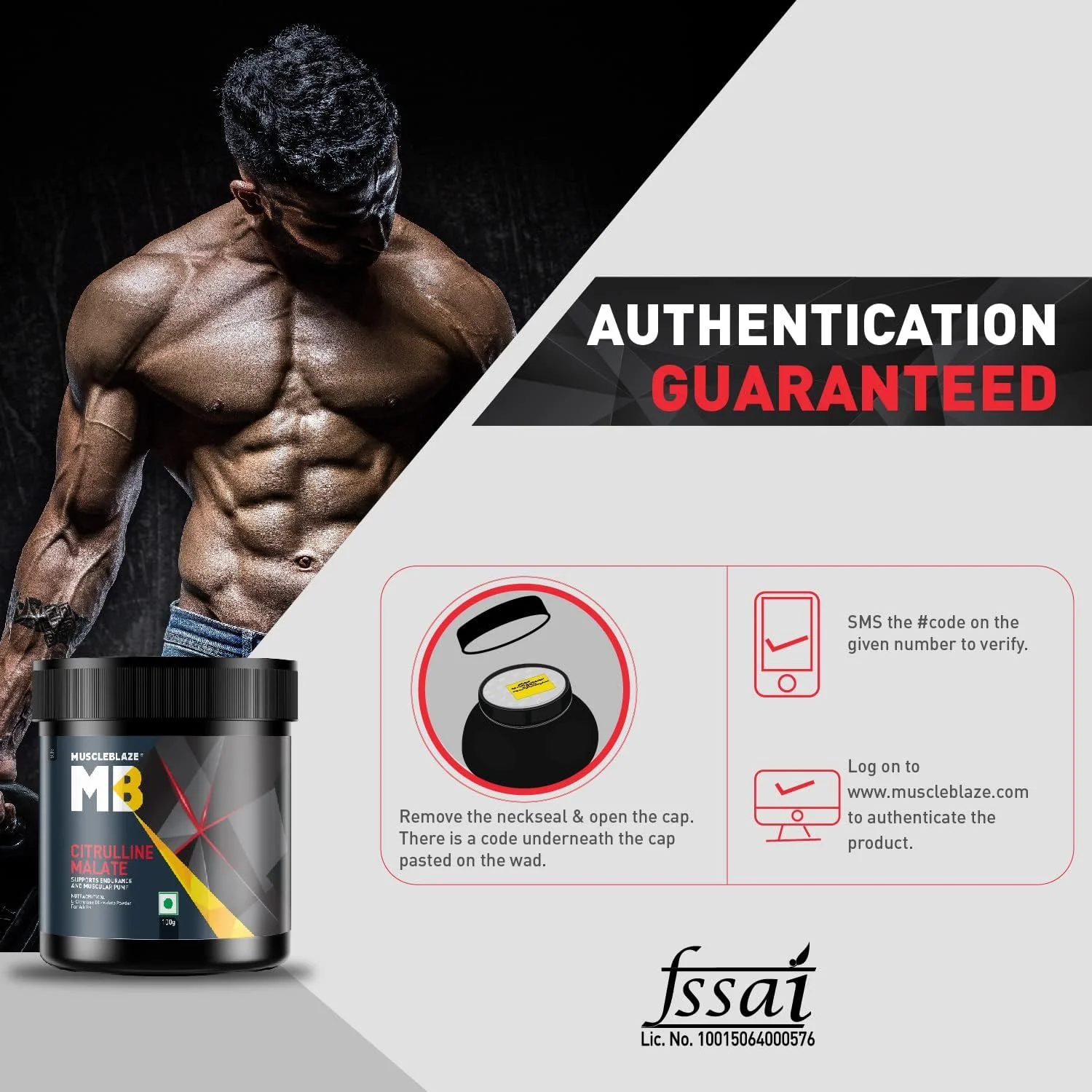 پودر سیترولین مالات MuscleBlaze (بدون طعم، 100 گرم)| پشتیبانی از استقامت و پمپ عضلانی، 1 عدد، 50 سروینگ