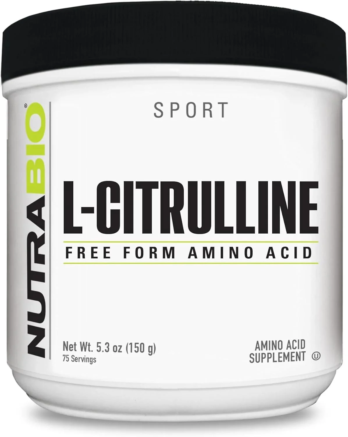 پودر ال-سیترولین NutraBio، تقویت کننده اکسید نیتریک - 150 گرم