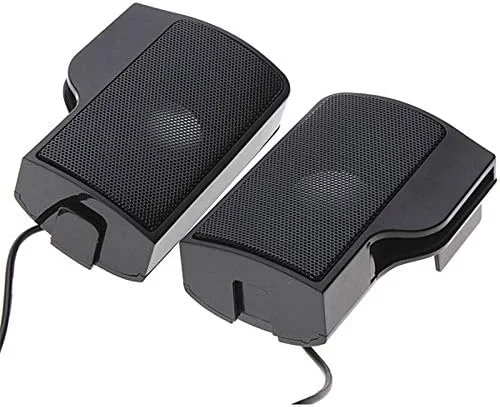 اسپیکر کلیپسی قابل حمل استریوفونیک Yipmai با رابط USB سیمی و صوتی 3.5 میلی‌متری برای لپ‌تاپ، کامپیوتر، تلفن و پخش‌کننده موسیقی (رنگ: مشکی)
