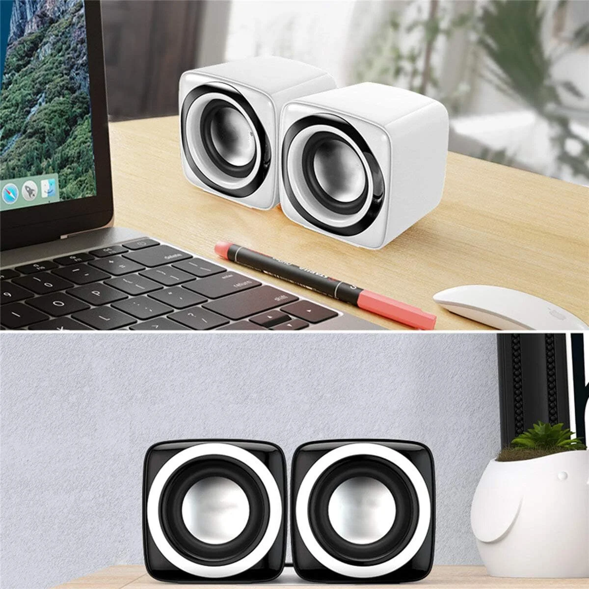 اسپیکر مینی اسکرت کامپیوتر رومیزی Yipmai C5، ساب ووفر سیمی USB با جک 3.5 میلی متری، جهانی برای تبلت کامپیوتر تلفن سیال (رنگ: نسخه ارتقا یافته) اسپیکر مینی اسکرت کامپیوتر رومیزی Yipmai C5، ساب ووفر سیمی USB با جک 3.5 میلی متری، جهانی برای تبلت کامپیوتر تلفن سیال (رنگ: نسخه ارتقا یافته)