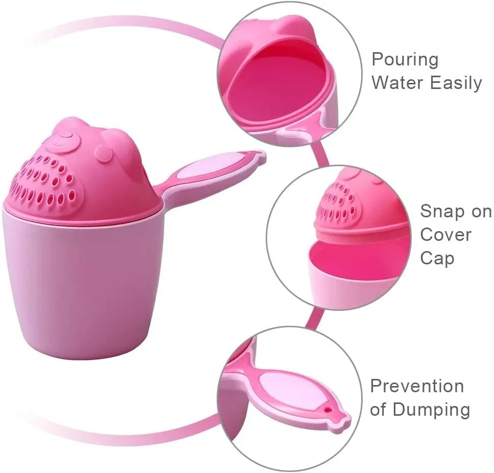 فنجان آبکشی حمام کودک ELECDON، آبریز شامپو، قاشق دوش، لوازم جانبی حمام برای وان کودک، فنجان های شستشو، آبریز شامپو با دسته های شیب دار، 2 عدد فنجان آبکشی حمام کودک ELECDON، آبریز شامپو، قاشق دوش، لوازم جانبی حمام برای وان کودک، فنجان های شستشو، آبریز شامپو با دسته های شیب دار، 2 عدد