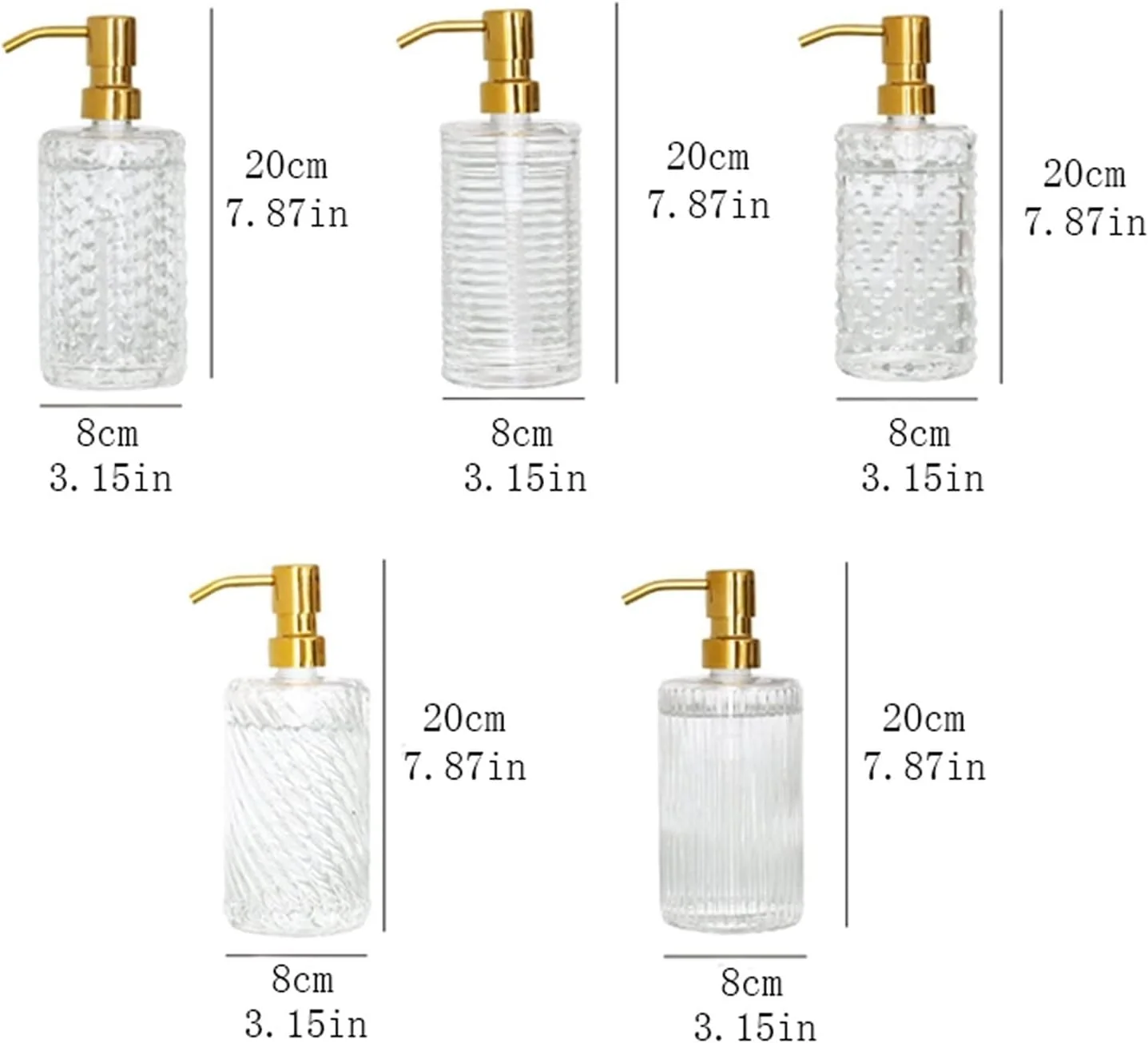 جامایع دستشویی، جا مایع دستشویی استیل با پمپ، جا مایع دستشویی شیشه ای، جا مایع دستشویی برای صابون دست، لوسیون صابون، پمپ دستی (A)