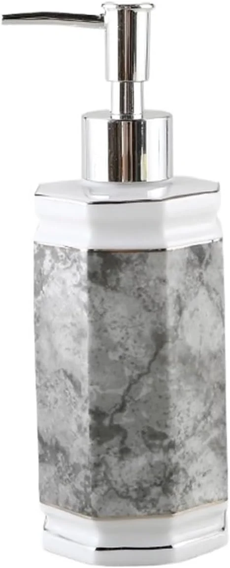 جامایع صابون با طرح مرمر زیبا، جامایع صابون سرامیکی، جامایع صابون حمام با پمپ، جامایع صابون مایع دست 350 میلی لیتری برای صابون دست