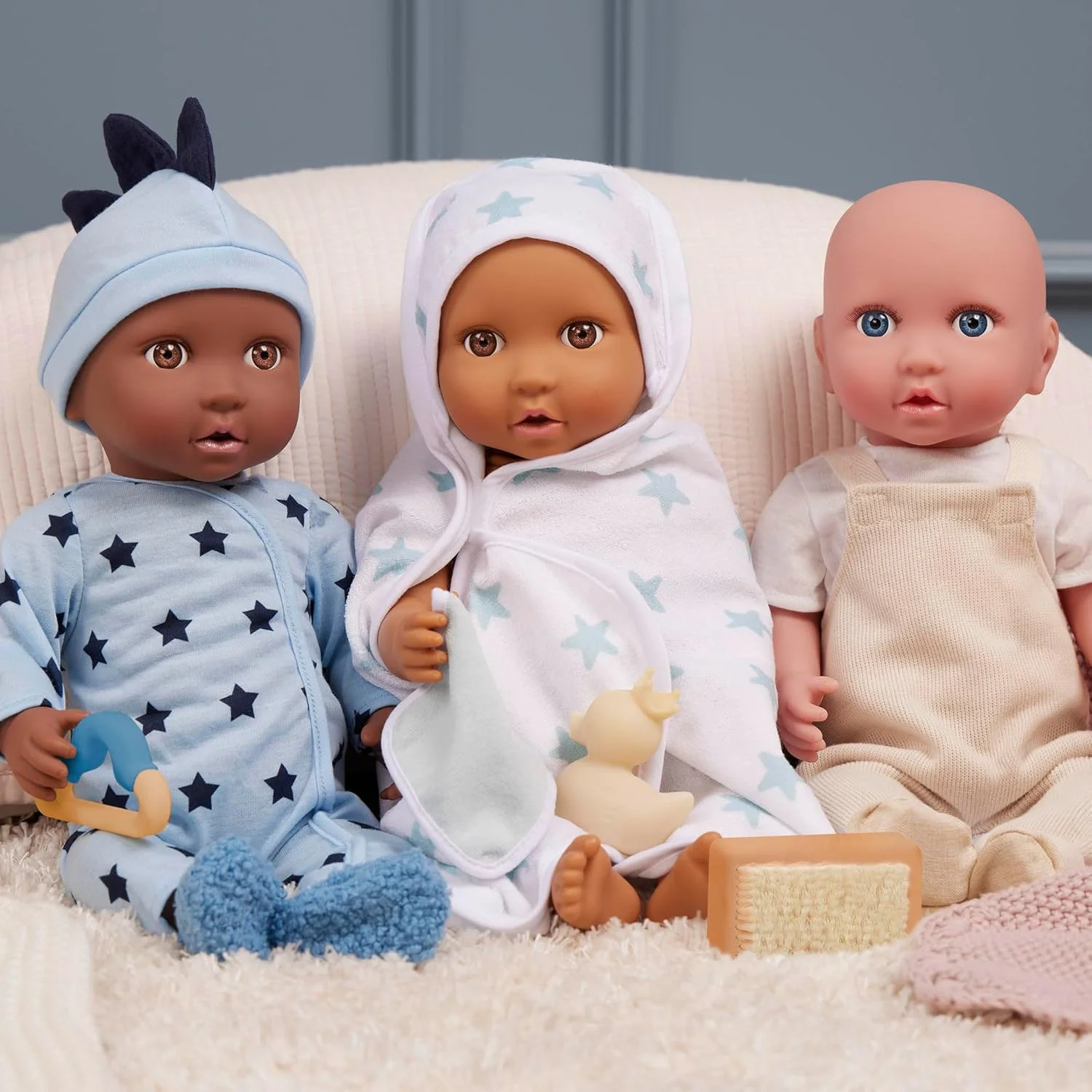 LullaBaby - ست مد 13 تکه - لباس عروسک نوزاد - لباس خواب، جامپر و لوازم جانبی حمام - بازی تخیلی - اسباب بازی برای کودکان 2 سال به بالا - ست لباس عروسک نوزاد LullaBaby - ست مد 13 تکه - لباس عروسک نوزاد - لباس خواب، جامپر و لوازم جانبی حمام - بازی تخیلی - اسباب بازی برای کودکان 2 سال به بالا - ست لباس عروسک نوزاد