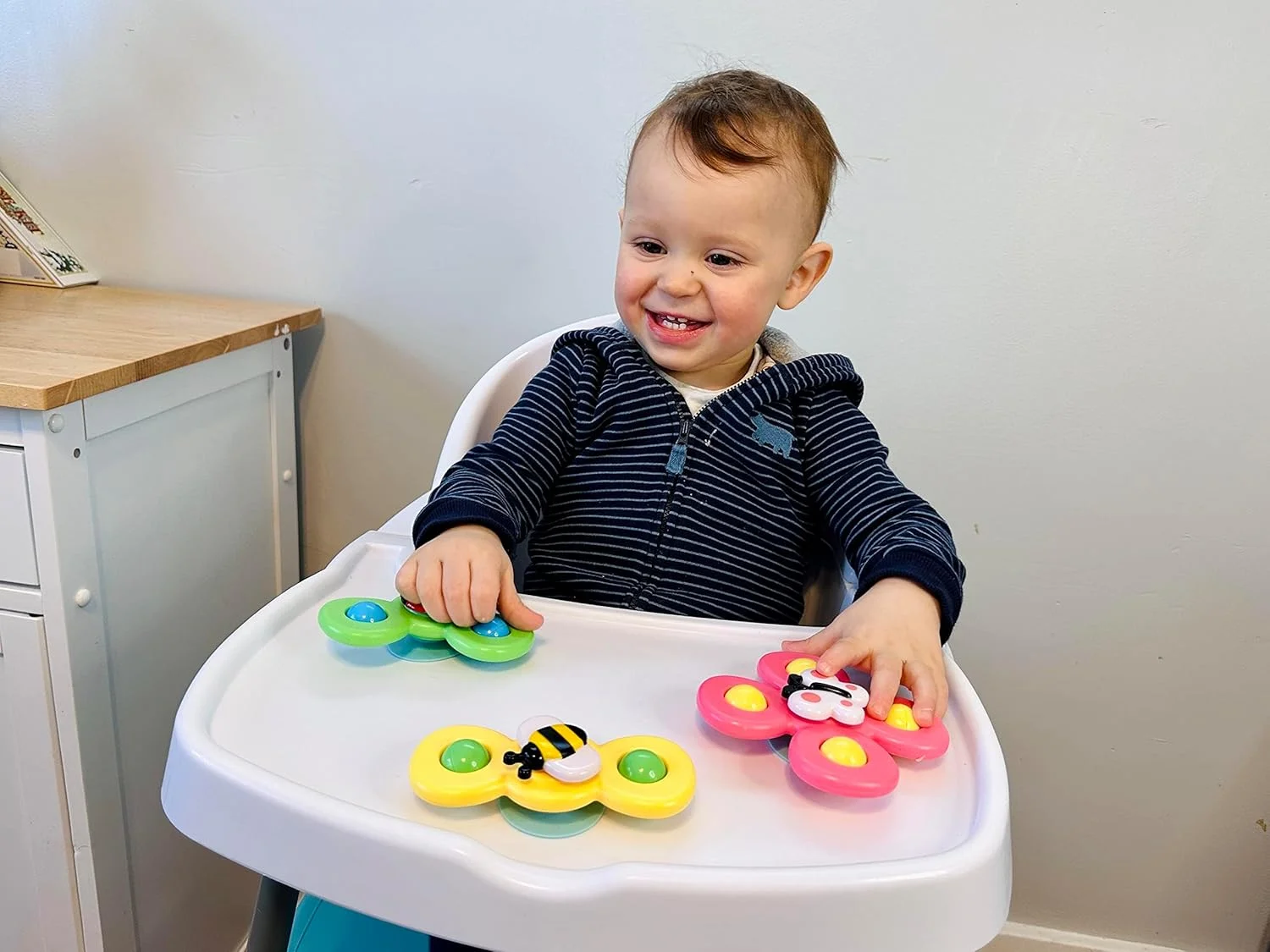 اسباب بازی های چرخشی حمام Marwats، 3 تکه، اسباب بازی های وان حمام با مکنده برای پسران و دختران، اسباب بازی های جغجغه ای حمام برای کودکان، اسباب بازی های یادگیری حسی چرخشی برای کودکان نوپا 1-3 ساله، ست هدیه اسباب بازی جغجغه ای کودکان