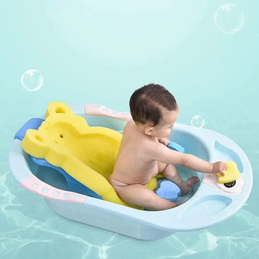 نگهدارنده حمام کودک LUYAO، تخت غیر لغزنده، تشک اسفنجی دوش نوزاد، پد حمام، تور حمام نوزاد، پد حمام جهانی قابل حمل (زرد) نگهدارنده حمام کودک LUYAO، تخت غیر لغزنده، تشک اسفنجی دوش نوزاد، پد حمام، تور حمام نوزاد، پد حمام جهانی قابل حمل (زرد)