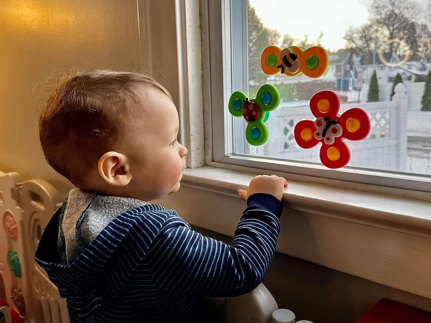 اسباب بازی های چرخشی حمام Marwats، 3 تکه، اسباب بازی های وان حمام با مکنده برای پسران و دختران، اسباب بازی های جغجغه ای حمام برای کودکان، اسباب بازی های یادگیری حسی چرخشی برای کودکان نوپا 1-3 ساله، ست هدیه اسباب بازی جغجغه ای کودکان