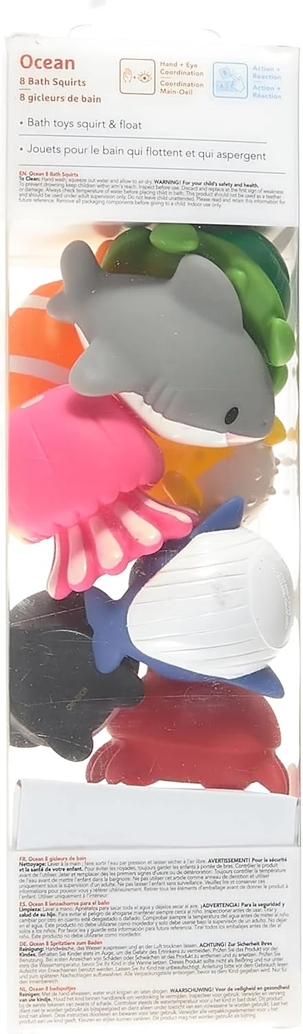 اسباب بازی حمام مانچکین مدل Ocean Bath Squirts، اسباب بازی حمام، فعالیت سرگرم کننده در حمام، اسباب بازی رنگارنگ برای سرگرم کردن کودکان، نوزاد/کودک نوپا/کودک، 9 ماه به بالا اسباب بازی حمام مانچکین مدل Ocean Bath Squirts، اسباب بازی حمام، فعالیت سرگرم کننده در حمام، اسباب بازی رنگارنگ برای سرگرم کردن کودکان، نوزاد/کودک نوپا/کودک، 9 ماه به بالا