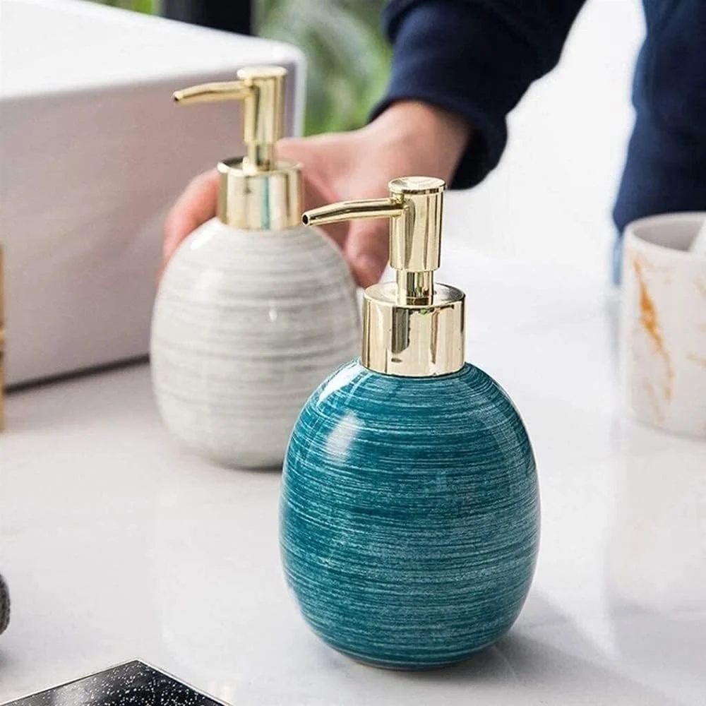 جامایع صابون سرامیکی با لعاب متغیر کوره ای، مناسب مایع ظرفشویی برای حمام، آشپزخانه و سرویس بهداشتی