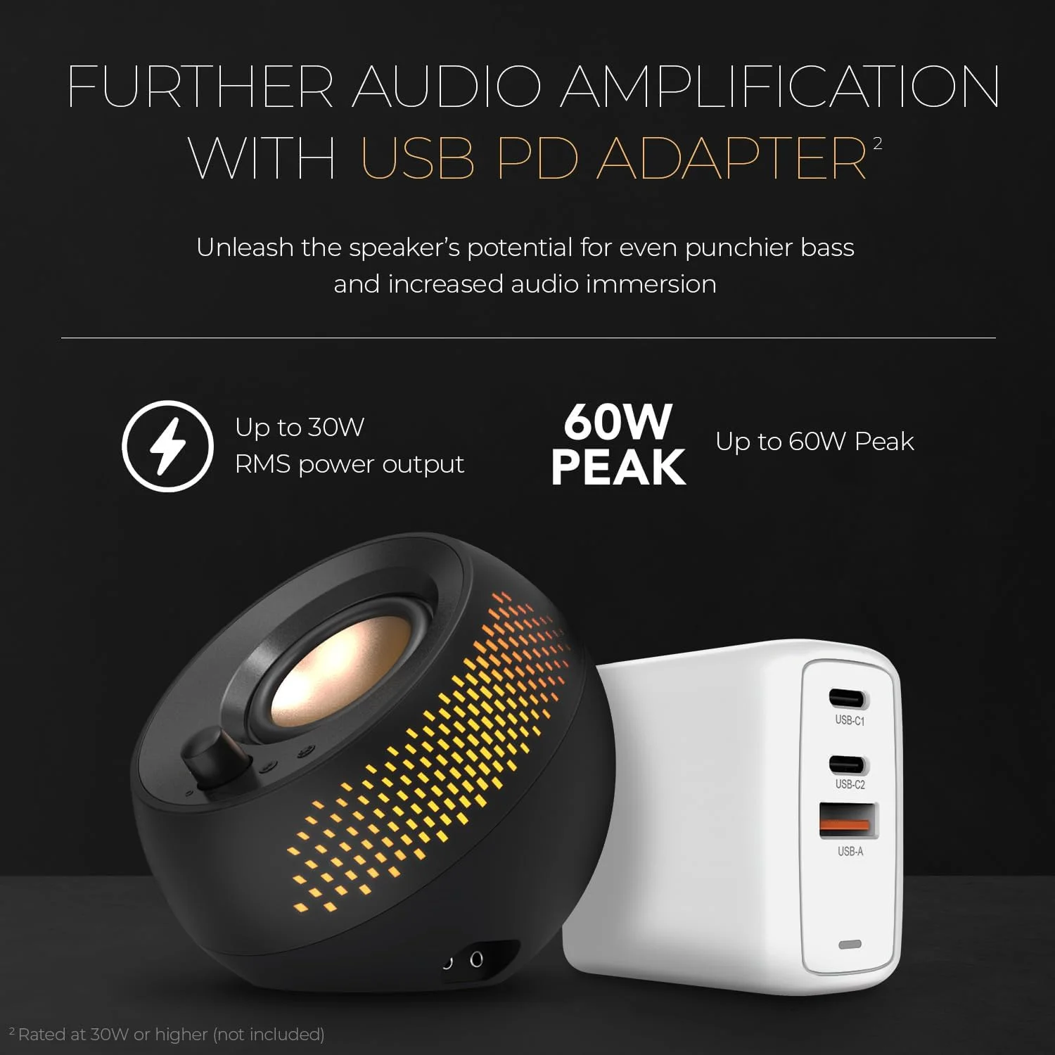 اسپیکرهای کامپیوتر Creative Pebble X Plus 2.1 USB-C با ساب ووفر و نورپردازی RGB قابل تنظیم، بلوتوث 5.3، صدای USB، توان RMS تا 15 وات برای PC و Mac اسپیکرهای کامپیوتر Creative Pebble X Plus 2.1 USB-C با ساب ووفر و نورپردازی RGB قابل تنظیم، بلوتوث 5.3، صدای USB، توان RMS تا 15 وات برای PC و Mac