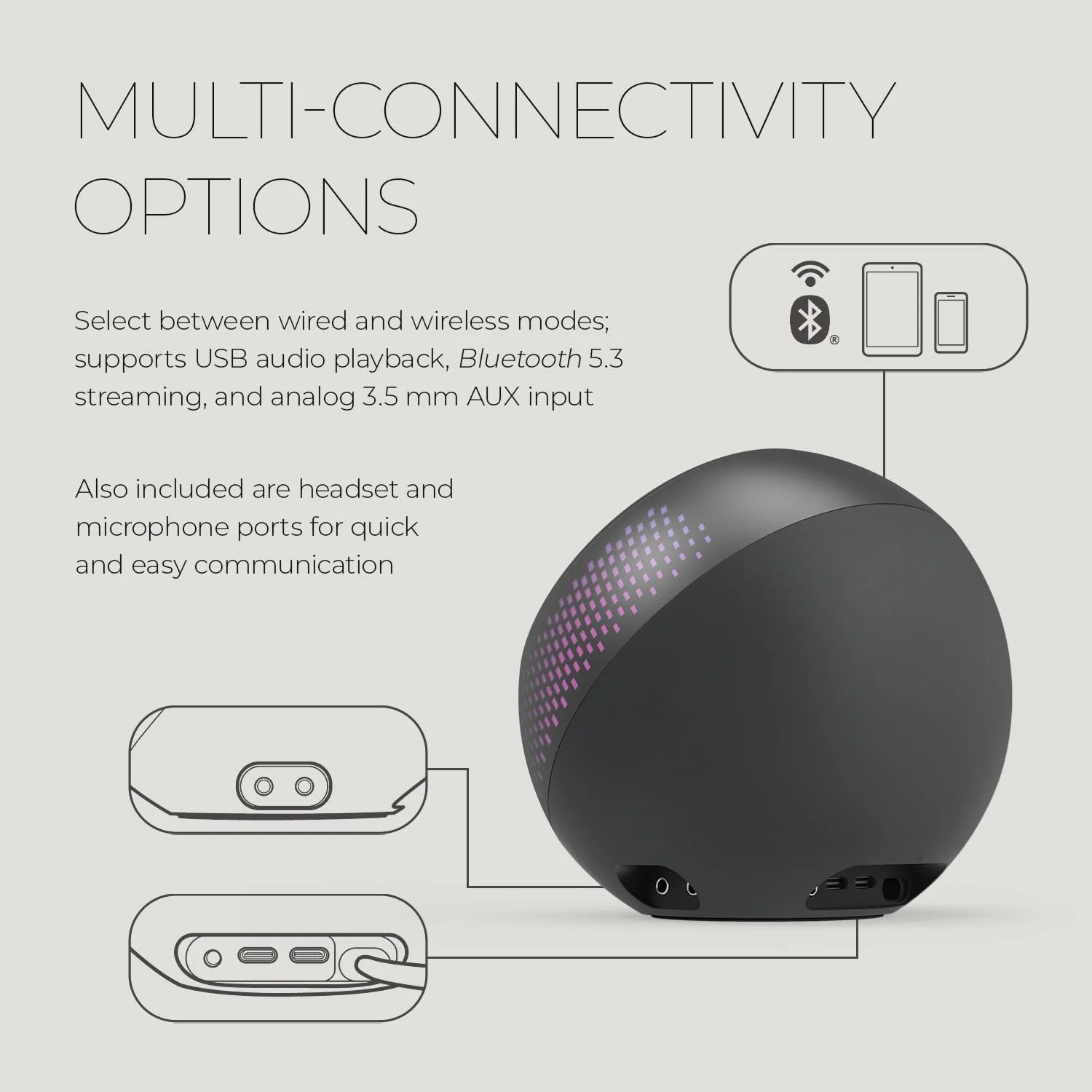 اسپیکرهای کامپیوتر Creative Pebble X Plus 2.1 USB-C با ساب ووفر و نورپردازی RGB قابل تنظیم، بلوتوث 5.3، صدای USB، توان RMS تا 15 وات برای PC و Mac اسپیکرهای کامپیوتر Creative Pebble X Plus 2.1 USB-C با ساب ووفر و نورپردازی RGB قابل تنظیم، بلوتوث 5.3، صدای USB، توان RMS تا 15 وات برای PC و Mac