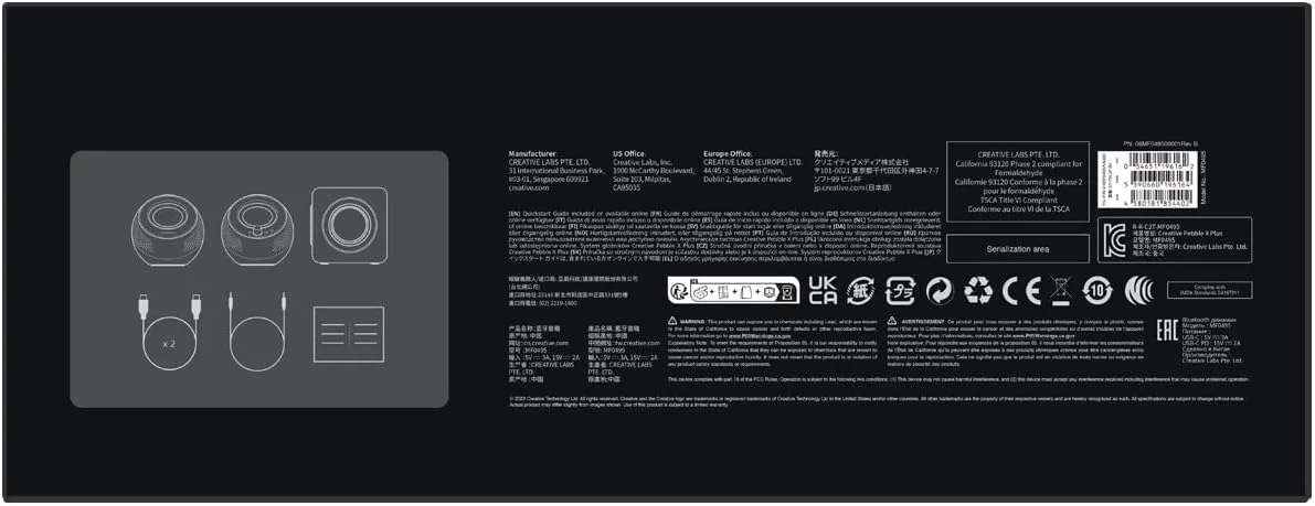 اسپیکرهای کامپیوتر Creative Pebble X Plus 2.1 USB-C با ساب ووفر و نورپردازی RGB قابل تنظیم، بلوتوث 5.3، صدای USB، توان RMS تا 15 وات برای PC و Mac اسپیکرهای کامپیوتر Creative Pebble X Plus 2.1 USB-C با ساب ووفر و نورپردازی RGB قابل تنظیم، بلوتوث 5.3، صدای USB، توان RMS تا 15 وات برای PC و Mac
