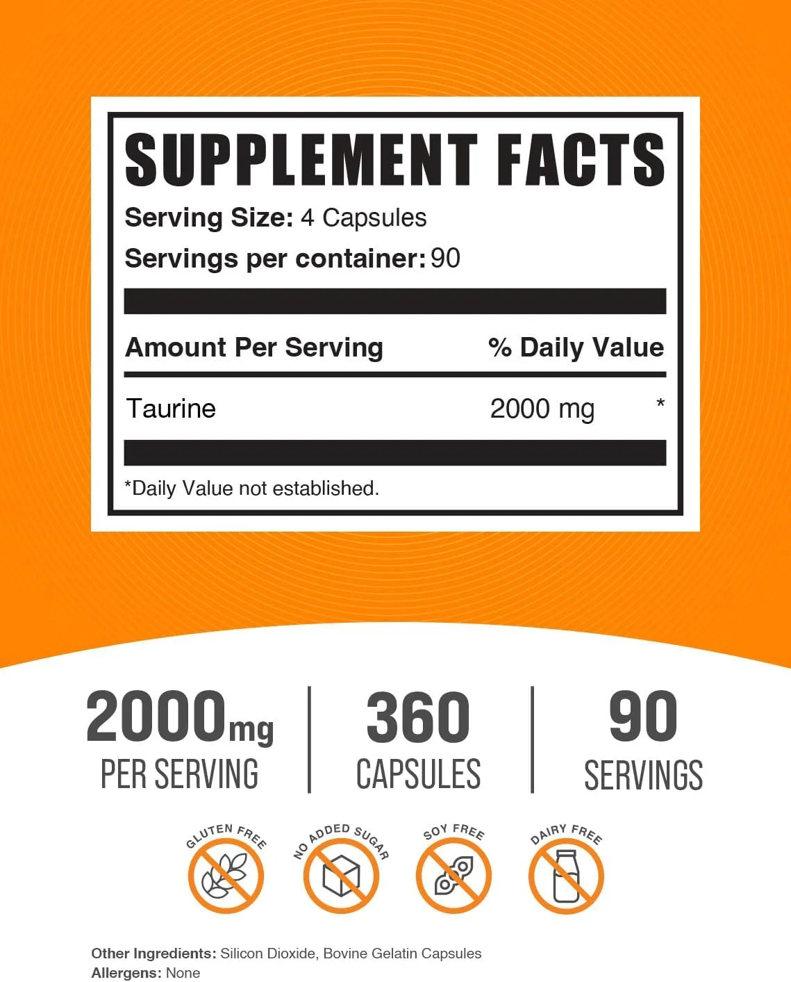 کپسول های تورین BULKSUPPLEMENTS.COM - مکمل تورین، تورین 2000 میلی گرم، آمینو اسیدها برای سلامت قلب، قرص های تورین - بدون گلوتن، 4 کپسول تورین 500 میلی گرم در هر وعده (2000 میلی گرم)، 360 کپسول کپسول های تورین BULKSUPPLEMENTS.COM - مکمل تورین، تورین 2000 میلی گرم، آمینو اسیدها برای سلامت قلب، قرص های تورین - بدون گلوتن، 4 کپسول تورین 500 میلی گرم در هر وعده (2000 میلی گرم)، 360 کپسول