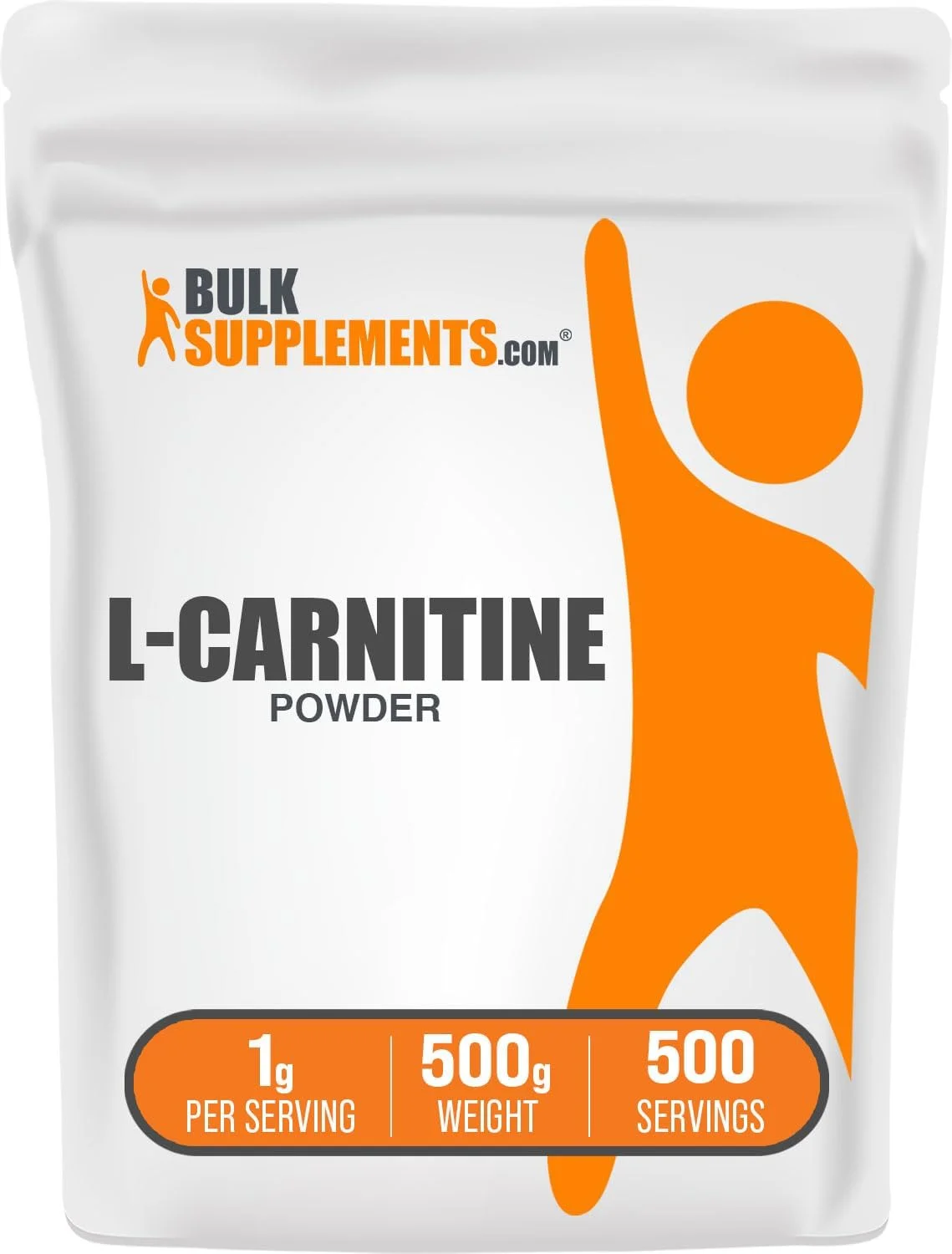 پودر ال-کارنیتین BULKSUPPLEMENTS.COM - مکمل کارنیتین، ال کارنیتین 1000 میلی گرم، پودر کارنیتین - مکمل اسیدهای آمینه، پشتیبانی از انرژی - بدون گلوتن، 1 گرم در هر وعده، 500 گرم (1.1 پوند)