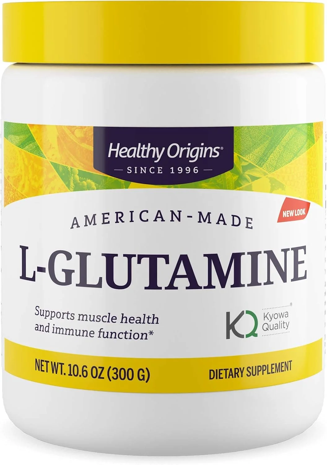 پودر ال-گلوتامین Healthy Origins، 300 گرم - اسید آمینه و پشتیبانی از قدرت عضلانی - پودر ال گلوتامین ساخت آمریکا - مکمل پشتیبانی از سیستم ایمنی - مکمل وگان، غیر GMO و بدون گلوتن - 10.6 اونس