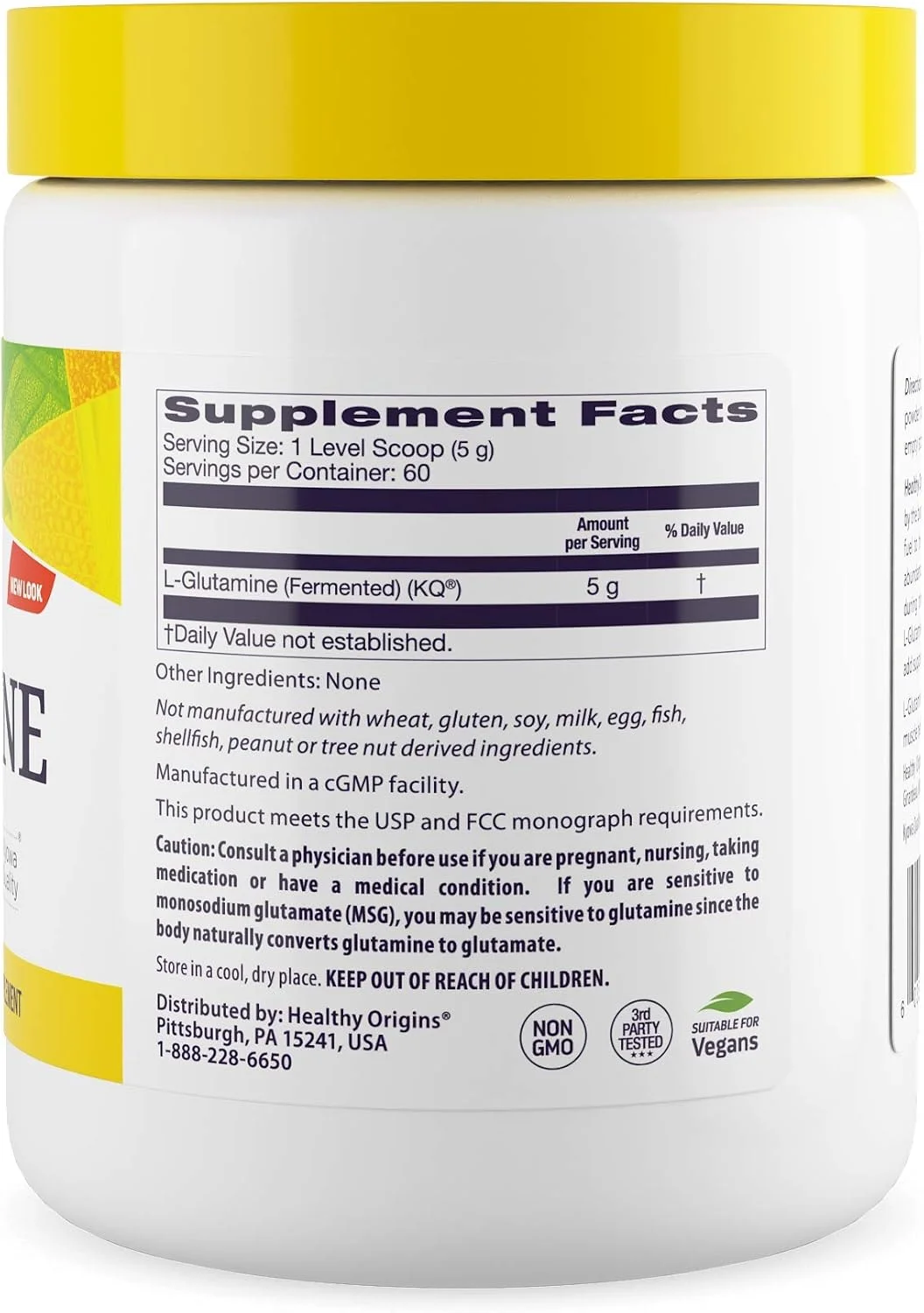 پودر ال-گلوتامین Healthy Origins، 300 گرم - اسید آمینه و پشتیبانی از قدرت عضلانی - پودر ال گلوتامین ساخت آمریکا - مکمل پشتیبانی از سیستم ایمنی - مکمل وگان، غیر GMO و بدون گلوتن - 10.6 اونس پودر ال-گلوتامین Healthy Origins، 300 گرم - اسید آمینه و پشتیبانی از قدرت عضلانی - پودر ال گلوتامین ساخت آمریکا - مکمل پشتیبانی از سیستم ایمنی - مکمل وگان، غیر GMO و بدون گلوتن - 10.6 اونس