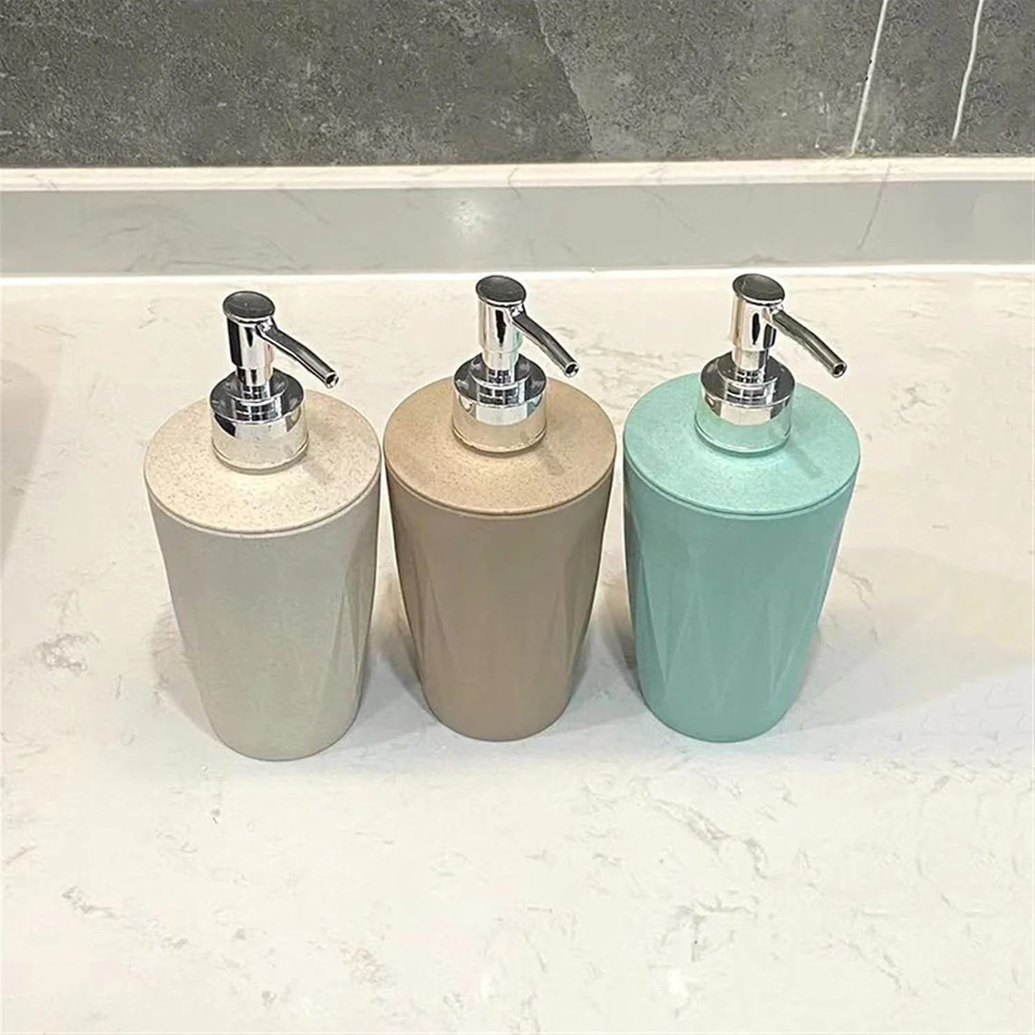 جامایع دستشویی 370 میلی لیتری، بطری پخش کننده امولسیون صابون، جا مایع دستشویی فشاری، مناسب برای آشپزخانه منزل، حمام، هتل (رنگ Col)