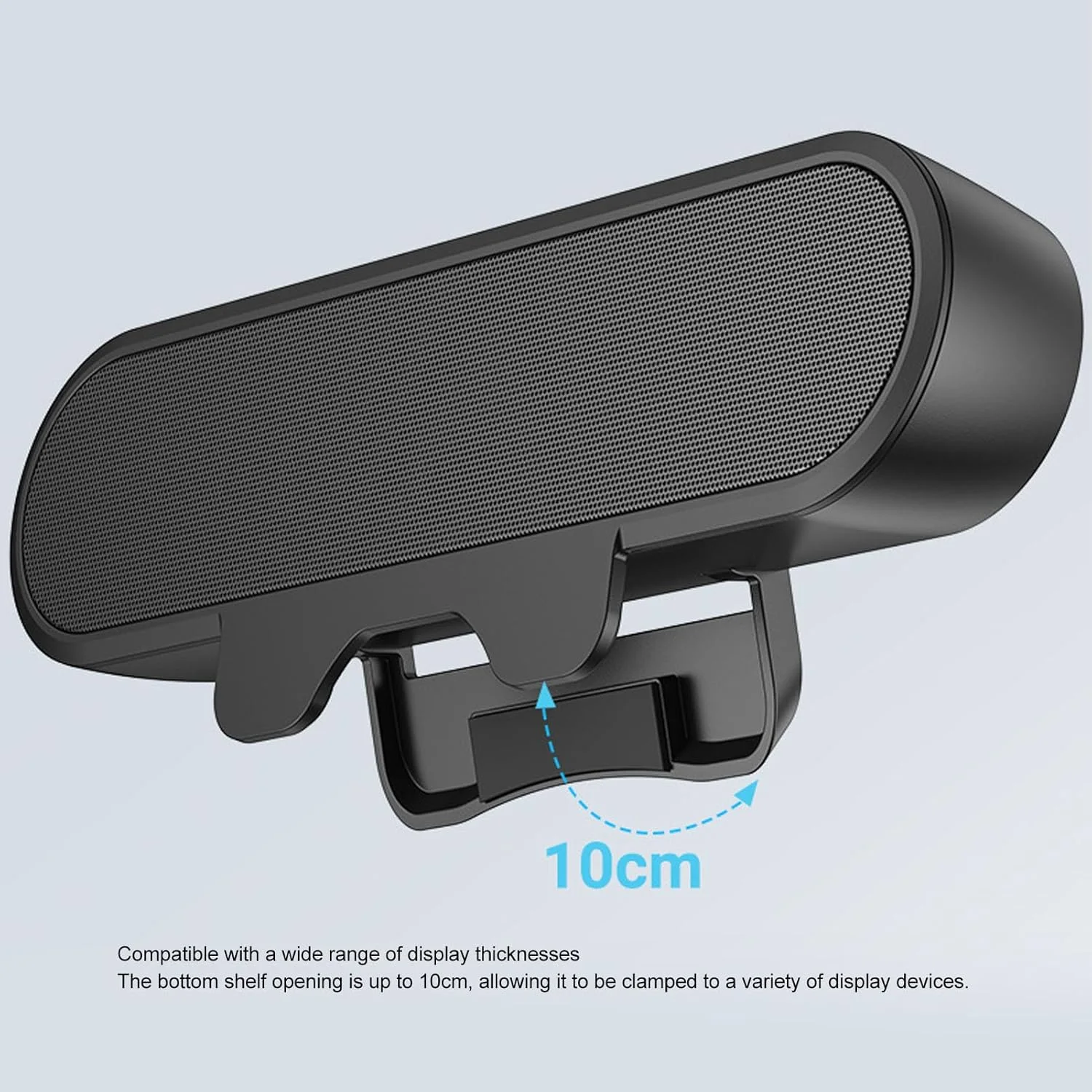 اسپیکر USB رومیزی کامپیوتر، اسپیکر استریو USB با تغذیه USB، نوار اسپیکر سیمی Plug & Play با صدای فراگیر 10 واتی، دارای گیره داخلی برای مانیتور لپ تاپ رومیزی اسپیکر USB رومیزی کامپیوتر، اسپیکر استریو USB با تغذیه USB، نوار اسپیکر سیمی Plug & Play با صدای فراگیر 10 واتی، دارای گیره داخلی برای مانیتور لپ تاپ رومیزی