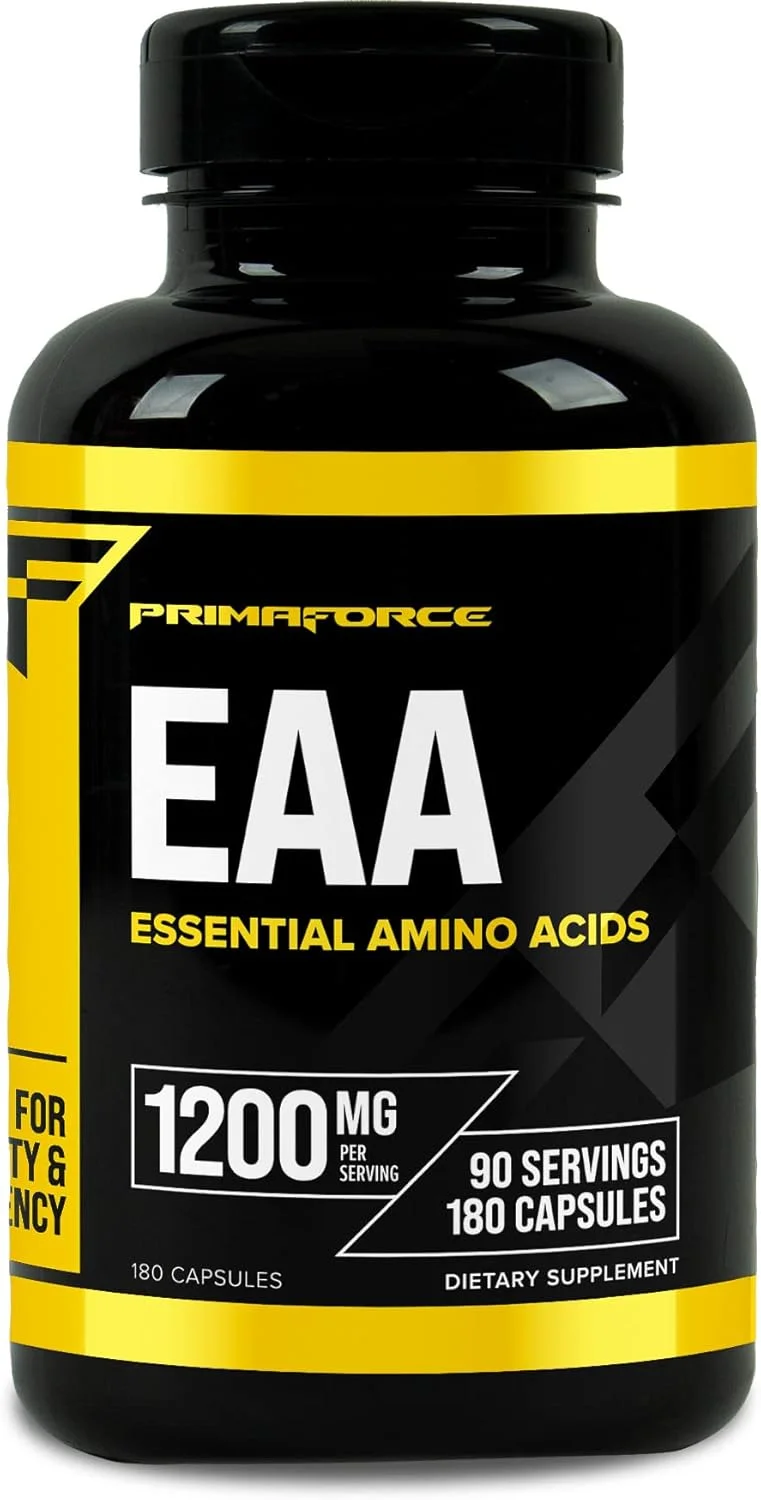 کپسول های آمینو اسیدهای ضروری PrimaForce EAA، 1200 میلی گرم، 180 کپسول، 90 سروینگ - آمینو اسیدهای ضروری - غیر GMO، بدون گلوتن و مناسب گیاهخواران
