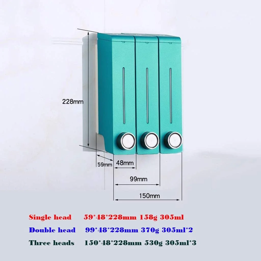 جا مایع ظرفشویی 305 میلی لیتری، پخش کننده امولسیون مایع، شامپو، جا مایع دستی، جا مایع دیواری سینک حمام آشپزخانه، جا مایع دستشویی (رنگ: مشکی 305 میلی لیتر)