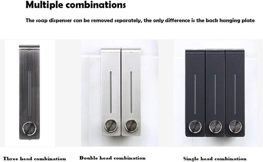 جا مایع ظرفشویی 305 میلی لیتری، پخش کننده امولسیون مایع، شامپو، جا مایع دستی، جا مایع دیواری سینک حمام آشپزخانه، جا مایع دستشویی (رنگ: مشکی 305 میلی لیتر)