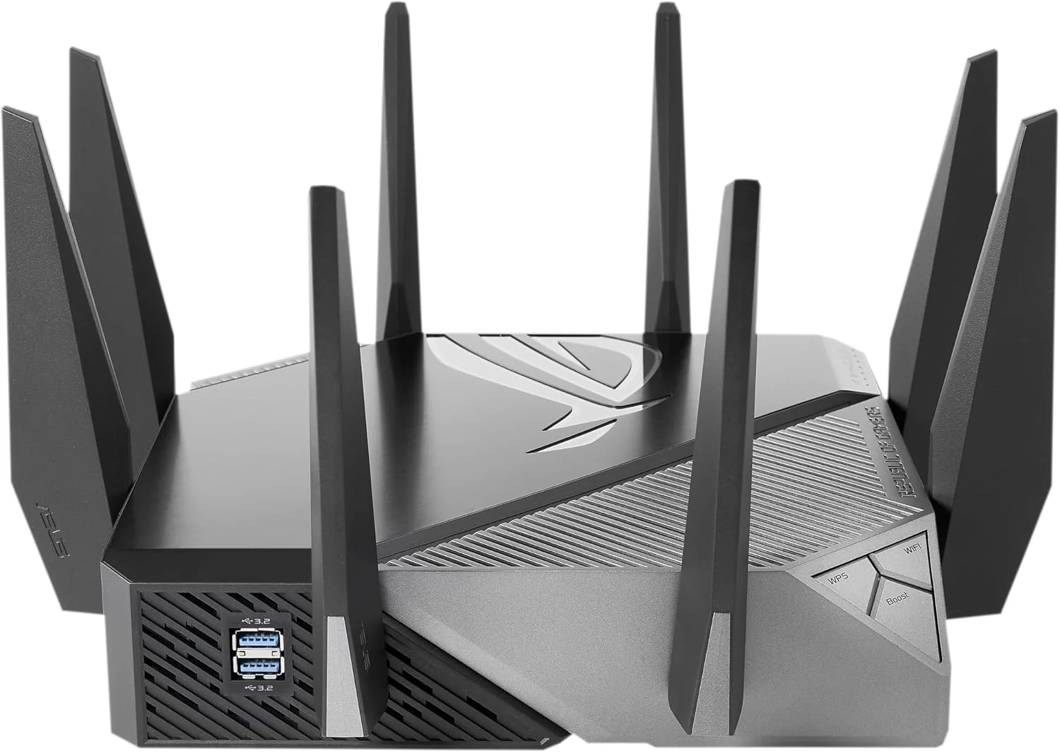 روتر گیمینگ سه بانده گیگابیتی Asus WiFi 6 مدل ROG GTAXE11000 Rapture 802.11ax با سرعت 114848044804 مگابیت بر ثانیه، دارای پورت های اترنت LAN (RJ45) با سرعت 1010010002500 مگابیت بر ثانیه، 5 عدد پورت، پشتیبانی از MUMiMO، بله، خیر، بدون mo روتر گیمینگ سه بانده گیگابیتی Asus WiFi 6 مدل ROG GTAXE11000 Rapture 802.11ax با سرعت 114848044804 مگابیت بر ثانیه، دارای پورت های اترنت LAN (RJ45) با سرعت 1010010002500 مگابیت بر ثانیه، 5 عدد پورت، پشتیبانی از MUMiMO، بله، خیر، بدون mo