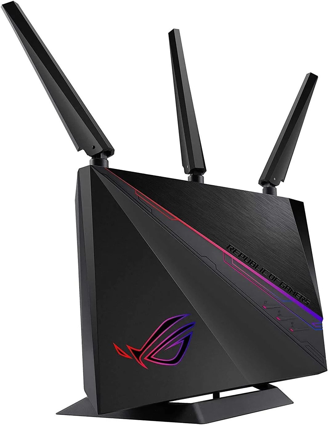 روتر گیمینگ وای فای ایسوس ROG Rapture (GT-AC2900) - روتر اینترنت بی سیم گیگابیتی دو بانده، NVIDIA GeForce NOW، AURA RGB، مناسب بازی و استریم، سازگار با AiMesh، امنیت اینترنت مادام العمر