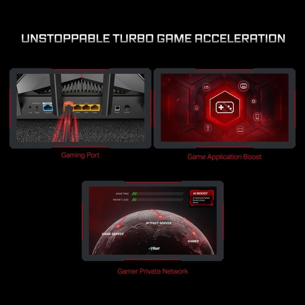 روتر گیمینگ وای فای 7 تی پی-لینک Archer GE230، وای فای دو بانده BE3600، 2 پورت 2.5 گیگابیتی + 3 پورت گیگابیتی، MLO، HomeShield، USB 3.0، EasyMesh، شبکه خصوصی برای گیمرها، نورپردازی RGB (بدون) روتر گیمینگ وای فای 7 تی پی-لینک Archer GE230، وای فای دو بانده BE3600، 2 پورت 2.5 گیگابیتی + 3 پورت گیگابیتی، MLO، HomeShield، USB 3.0، EasyMesh، شبکه خصوصی برای گیمرها، نورپردازی RGB (بدون)