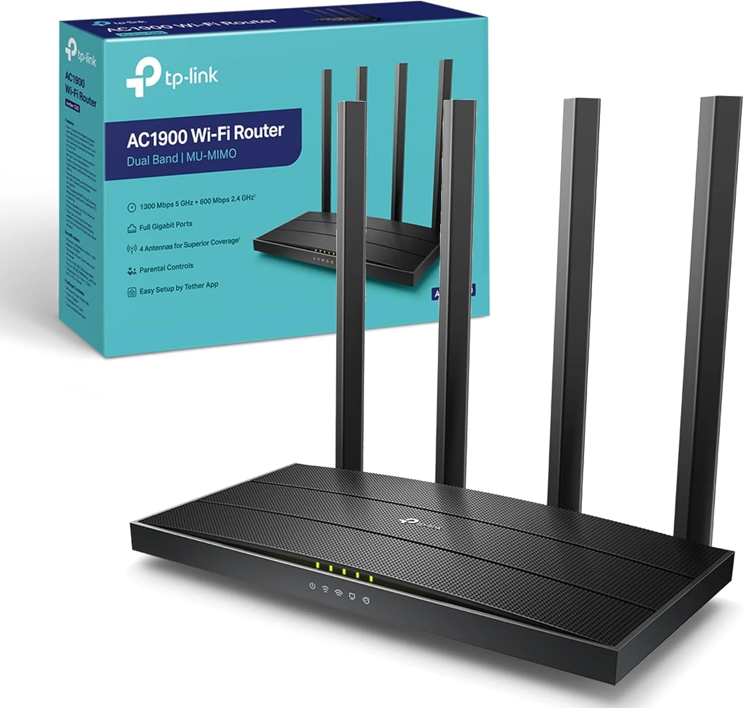 روتر گیمینگ بی سیم دو بانده TP-Link Archer C80 AC1900 MU-MIMO، سرعت Wi-Fi تا 1300 مگابیت در ثانیه / 5 گیگاهرتز + 600 مگابیت در ثانیه / 2.4 گیگاهرتز، پشتیبانی از کنترل والدین، Wi-Fi مهمان روتر گیمینگ بی سیم دو بانده TP-Link Archer C80 AC1900 MU-MIMO، سرعت Wi-Fi تا 1300 مگابیت در ثانیه / 5 گیگاهرتز + 600 مگابیت در ثانیه / 2.4 گیگاهرتز، پشتیبانی از کنترل والدین، Wi-Fi مهمان