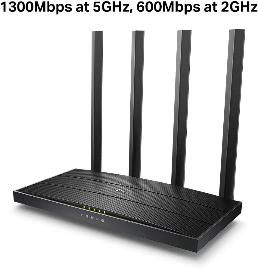 روتر گیمینگ بی سیم دو بانده TP-Link Archer C80 AC1900 MU-MIMO، سرعت Wi-Fi تا 1300 مگابیت در ثانیه / 5 گیگاهرتز + 600 مگابیت در ثانیه / 2.4 گیگاهرتز، پشتیبانی از کنترل والدین، Wi-Fi مهمان
