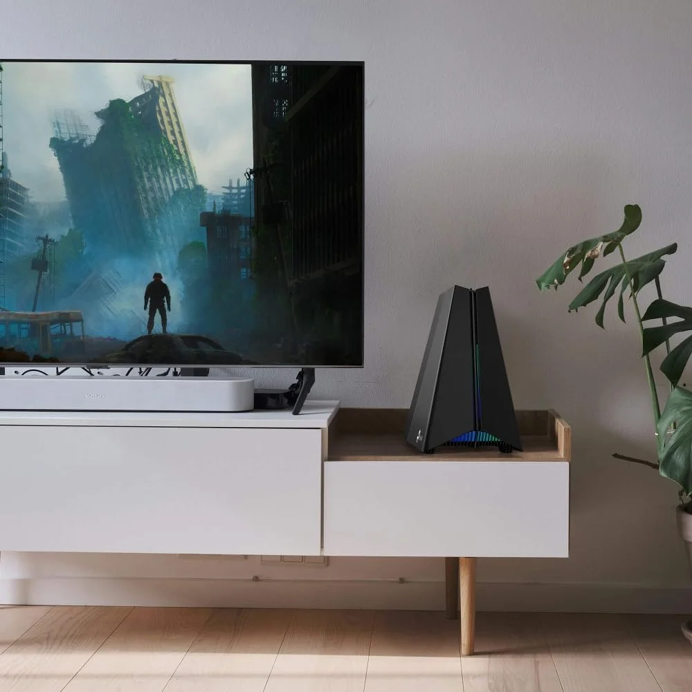 روتر گیمینگ AXE5400 Tri-Band Wi-Fi 6E، اولویت‌بندی برنامه‌ها و دستگاه‌های بازی، شتاب‌دهی از طریق GPN، سرعت فوق‌العاده، اتصالات با ظرفیت بالا، فناوری Beamforming، قوی