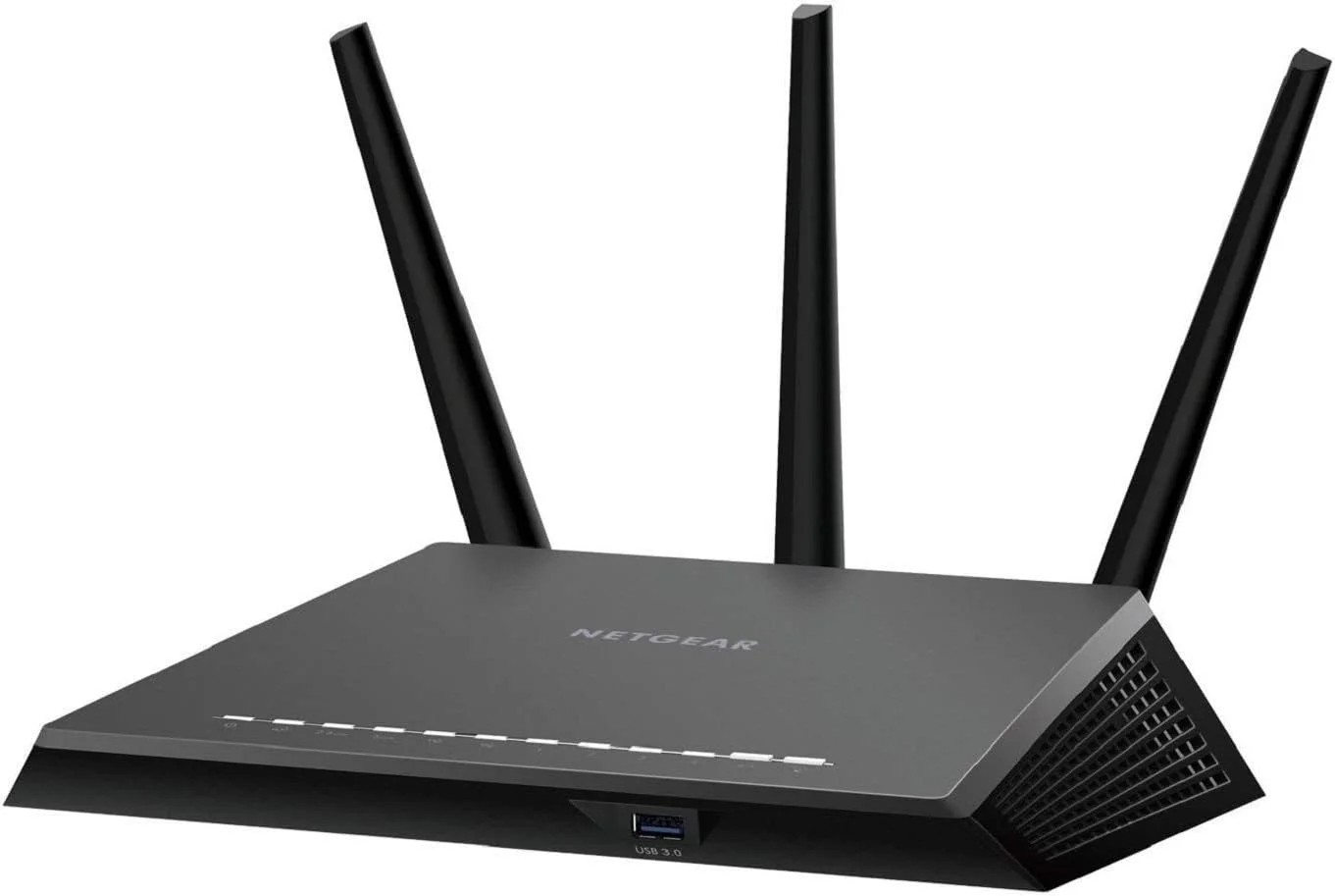 روتر هوشمند NETGEAR Nighthawk R7350 AC2400: وای فای سریع Beamforming برای بازی، پخش جریانی 4K UHD. 2400 مگابیت در ثانیه، پوشش 2500 فوت مربع، QoS، دو هسته ای، 2.4 + 5 گیگاهرتز، 5 پورت GIGABIT + USB 3.0، روتر هوشمند WiFi مدل R7350-NAS روتر هوشمند NETGEAR Nighthawk R7350 AC2400: وای فای سریع Beamforming برای بازی، پخش جریانی 4K UHD. 2400 مگابیت در ثانیه، پوشش 2500 فوت مربع، QoS، دو هسته ای، 2.4 + 5 گیگاهرتز، 5 پورت GIGABIT + USB 3.0، روتر هوشمند WiFi مدل R7350-NAS