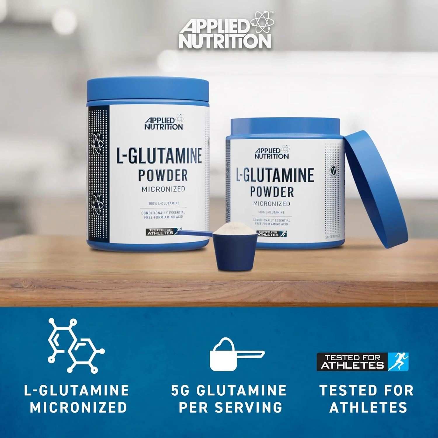 پودر ال-گلوتامین Applied Nutrition - آمینو اسید، قدرت و ریکاوری عضلات، تقویت سیستم ایمنی، بدون طعم (500 گرم - 100 سروینگ) پودر ال-گلوتامین Applied Nutrition - آمینو اسید، قدرت و ریکاوری عضلات، تقویت سیستم ایمنی، بدون طعم (500 گرم - 100 سروینگ)