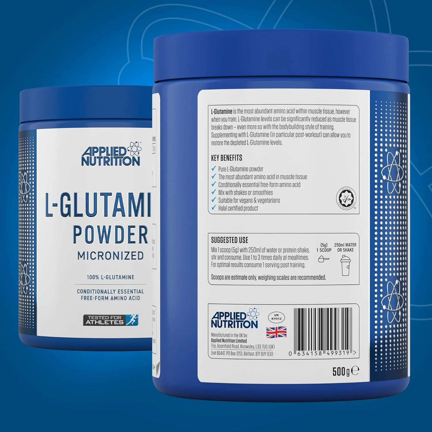 پودر ال-گلوتامین Applied Nutrition - آمینو اسید، قدرت و ریکاوری عضلات، تقویت سیستم ایمنی، بدون طعم (500 گرم - 100 سروینگ) پودر ال-گلوتامین Applied Nutrition - آمینو اسید، قدرت و ریکاوری عضلات، تقویت سیستم ایمنی، بدون طعم (500 گرم - 100 سروینگ)