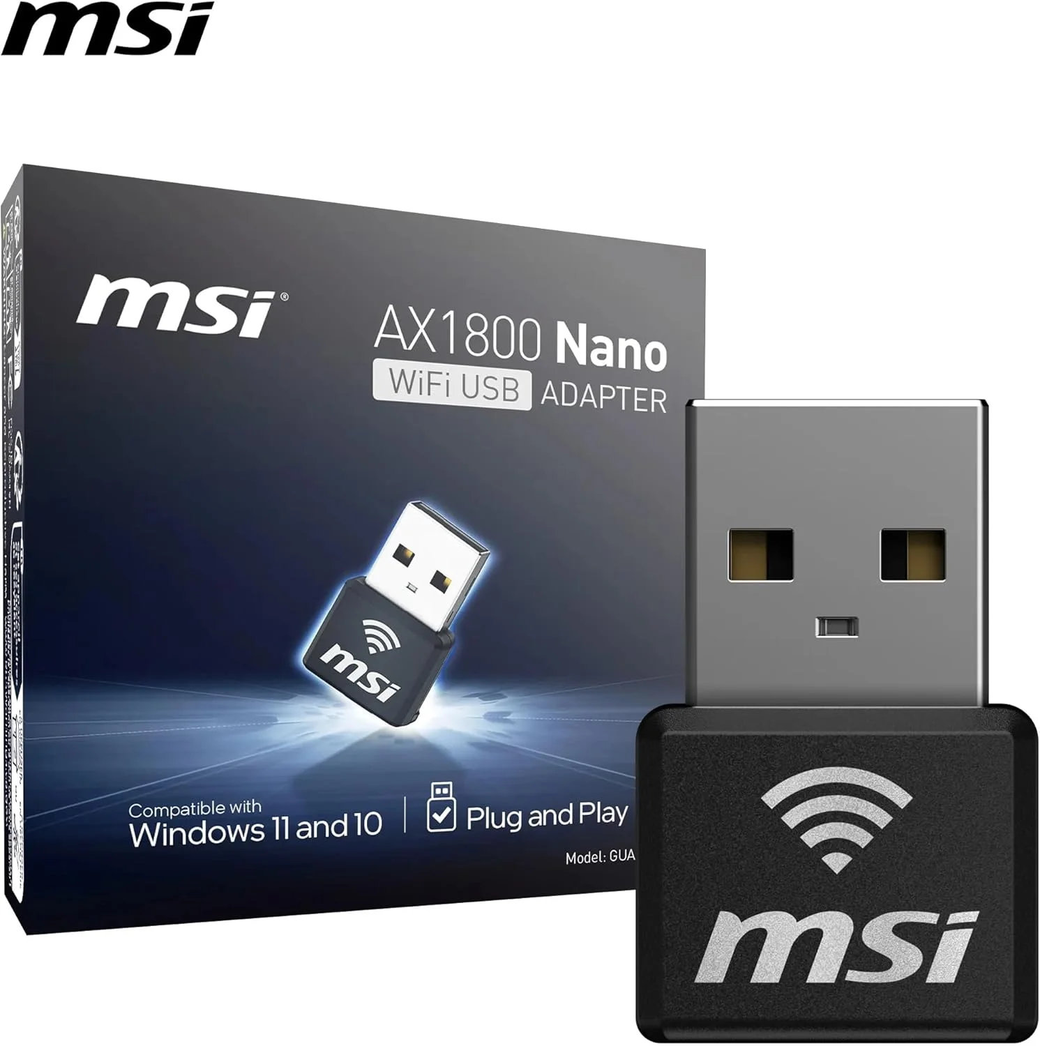 آداپتور USB وای فای MSI AX1800 Nano آداپتور USB وای فای MSI AX1800 Nano