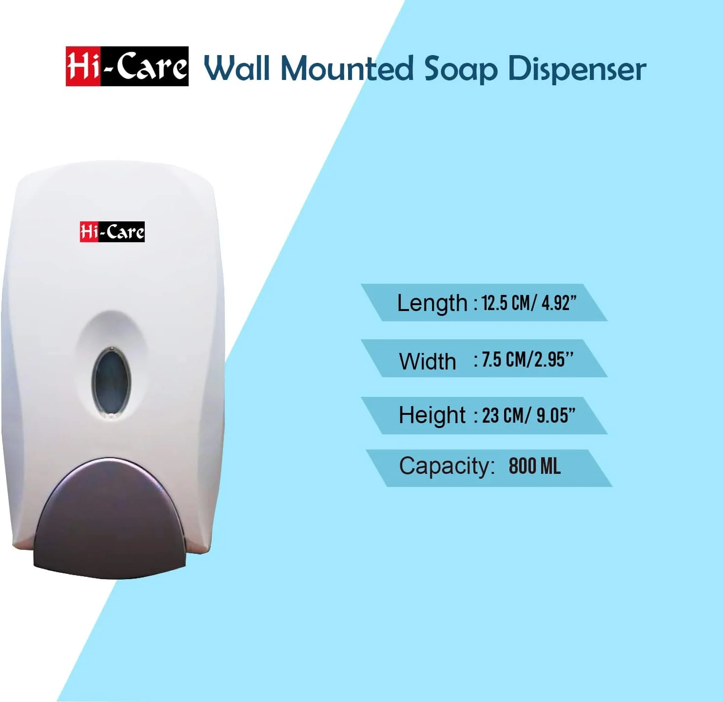 جا مایع دیواری 800 میلی لیتری دستی، مناسب مایع دستشویی و ضدعفونی کننده، مناسب آشپزخانه و حمام