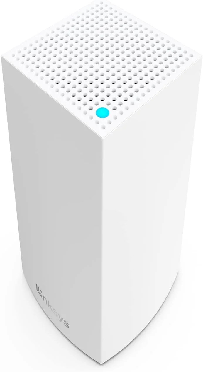 سیستم وای فای مش خانگی دو بانده Linksys Atlas Pro 6 Velop، روتر وای فای 6 AX5400، توسعه دهنده، تقویت کننده با پوشش تا 750 متر مربع، سرعت 4 برابر سریعتر برای 90+ دستگاه، بسته 3 عددی، سفید، MX5503-ME سیستم وای فای مش خانگی دو بانده Linksys Atlas Pro 6 Velop، روتر وای فای 6 AX5400، توسعه دهنده، تقویت کننده با پوشش تا 750 متر مربع، سرعت 4 برابر سریعتر برای 90+ دستگاه، بسته 3 عددی، سفید، MX5503-ME