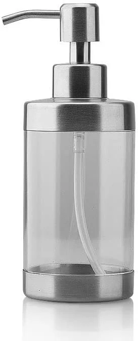 پمپ صابون استیل، بطری لوسیون، پخش کننده صابون با فشار دستی، بطری شفاف کامپیوتر، بطری دستی، لوازم حمام، بطری های پخش کننده