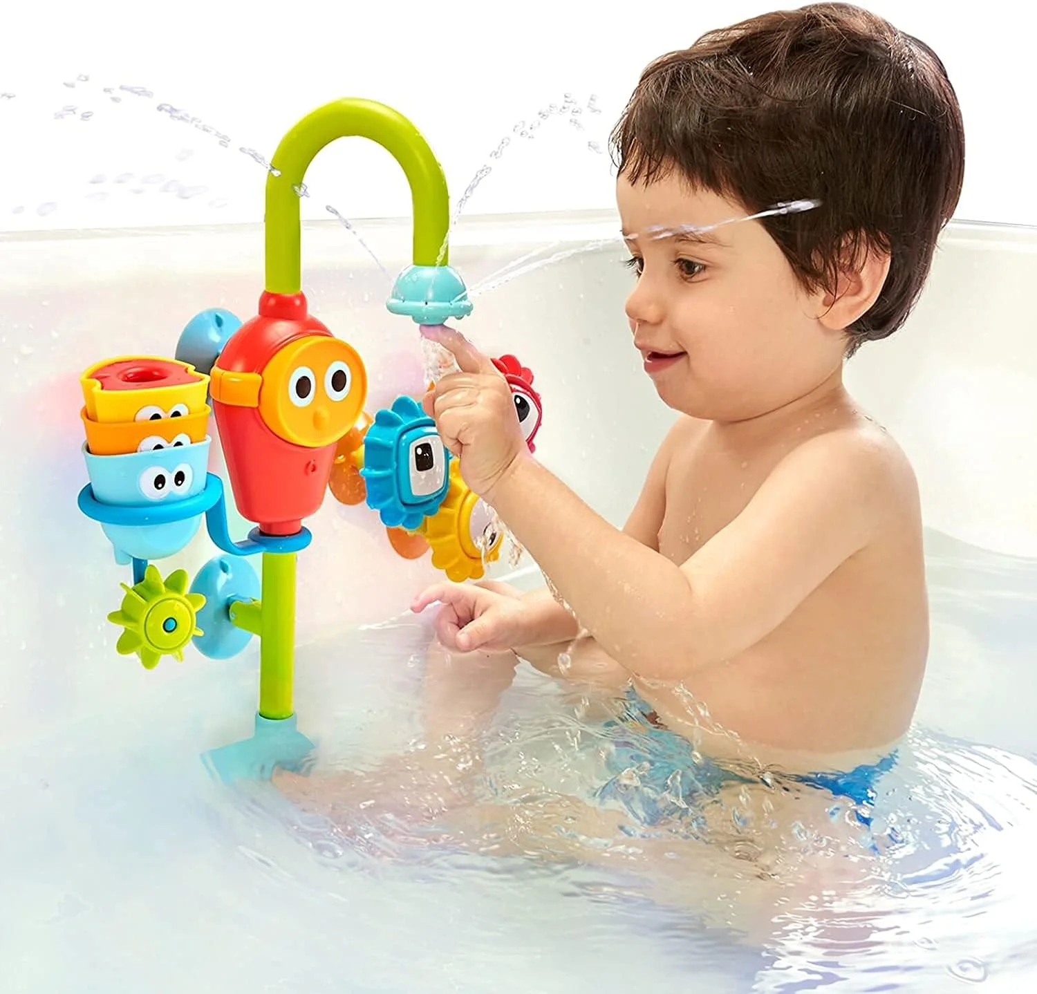 اسباب بازی حمام کودک یوکیدو مدل Spin N Sort Spout Pro به همراه سه فنجان تودرتو، چند رنگ اسباب بازی حمام کودک یوکیدو مدل Spin N Sort Spout Pro به همراه سه فنجان تودرتو، چند رنگ