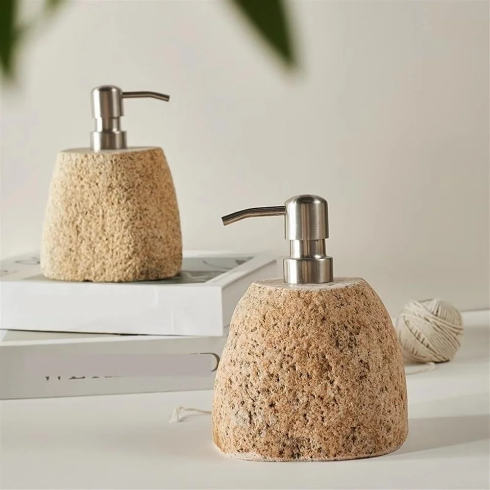 جا مایع ظرفشویی سنگی طرح قدیمی، بطری لوسیون، جا مایع دست ساز، بطری فشاری حمام، جا مایع دستشویی
