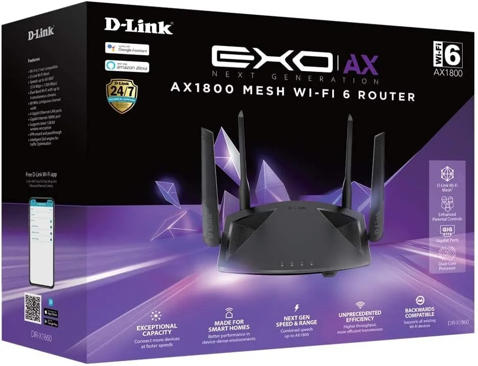 روتر هوشمند وای فای 6 D-Link DIR-X1860 AX1800 روتر هوشمند وای فای 6 D-Link DIR-X1860 AX1800