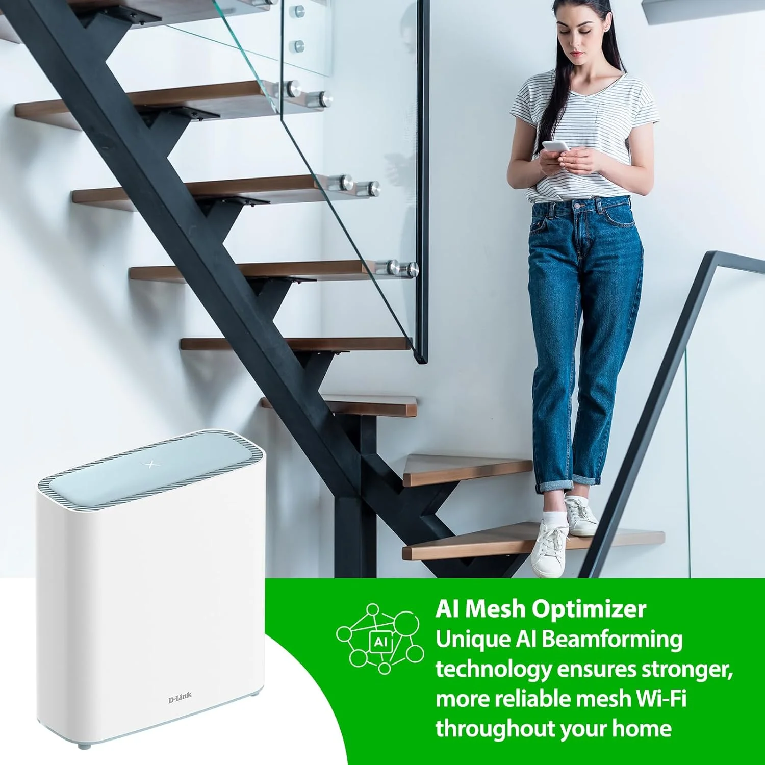 سیستم روتر وای فای 6 مش دی-لینک Eagle Pro AI (بسته 2 عددی) - بسته چندتایی برای شبکه اینترنت بی سیم هوشمند، سازگار با الکسا و گوگل، AX3200 (M32/2) سیستم روتر وای فای 6 مش دی-لینک Eagle Pro AI (بسته 2 عددی) - بسته چندتایی برای شبکه اینترنت بی سیم هوشمند، سازگار با الکسا و گوگل، AX3200 (M32/2)