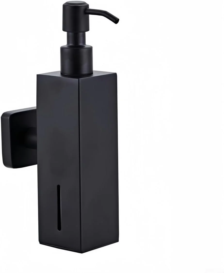 جامایع صابون استیل ضد زنگ دیواری مناسب برای حمام و آشپزخانه با ظرفیت 250 میلی لیتر (مشکی)