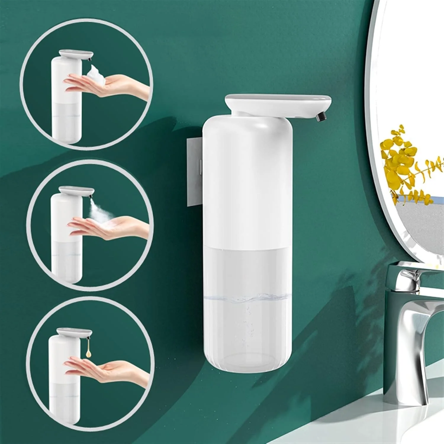 TEDNIDS جا صابونی حمام اتوماتیک فوم جا صابونی هوشمند مایع جا صابونی شستشوی دست وسایل حمام ضد آب