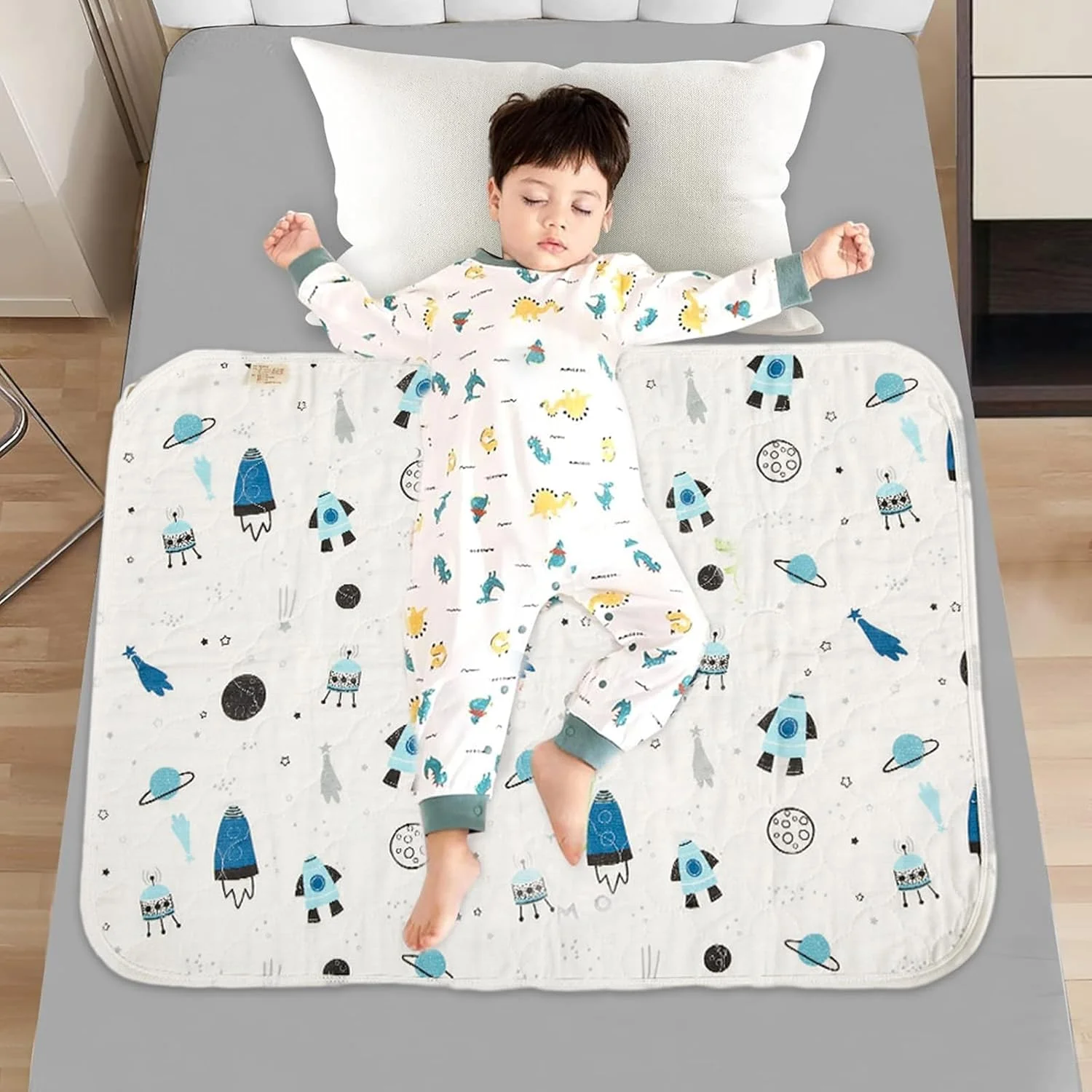 پد تخت آموزش توالت آزونه، پد پوشک ضد آب با طراحی ضد لغزش، ملحفه تشک تختخواب قابل شستشو، تشک محافظ ضد آب قابل استفاده مجدد برای خیس شدن تخت برای کودکان نوپا، 70x90 سانتی متر