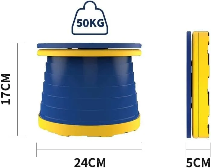 صندلی توالت فرنگی تاشو قابل حمل Avellux، صندلی آموزشی تاشو توالت فرنگی کودک، توالت فرنگی مسافرتی داخلی و خارجی با کیف مسافرتی (آبی)